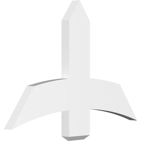 Ekena Millwork Bellingham Architectural Grade PVC Gable Bracket, 36"W x 24"H x 2"D x 6"F, 16/12 Pitch GBP036X24X0206BEL00